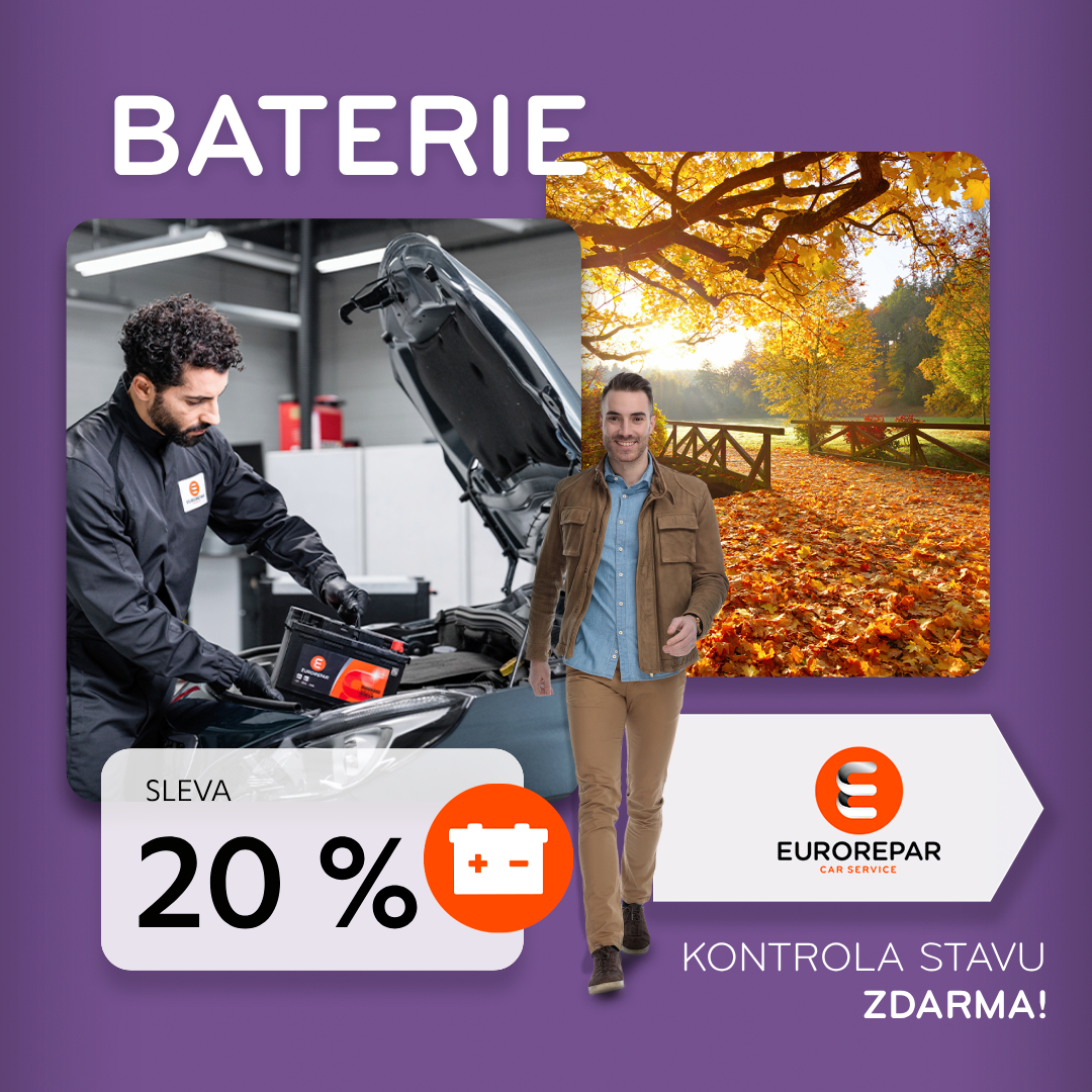 Kontrola stavu baterie ZDARMA + 20% sleva na baterie EUROREPAR !